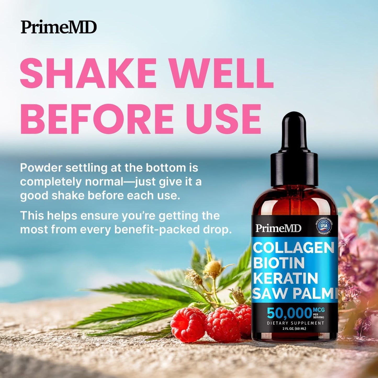 Natural Hair Skin Nail Vitamin Supplement Liquid