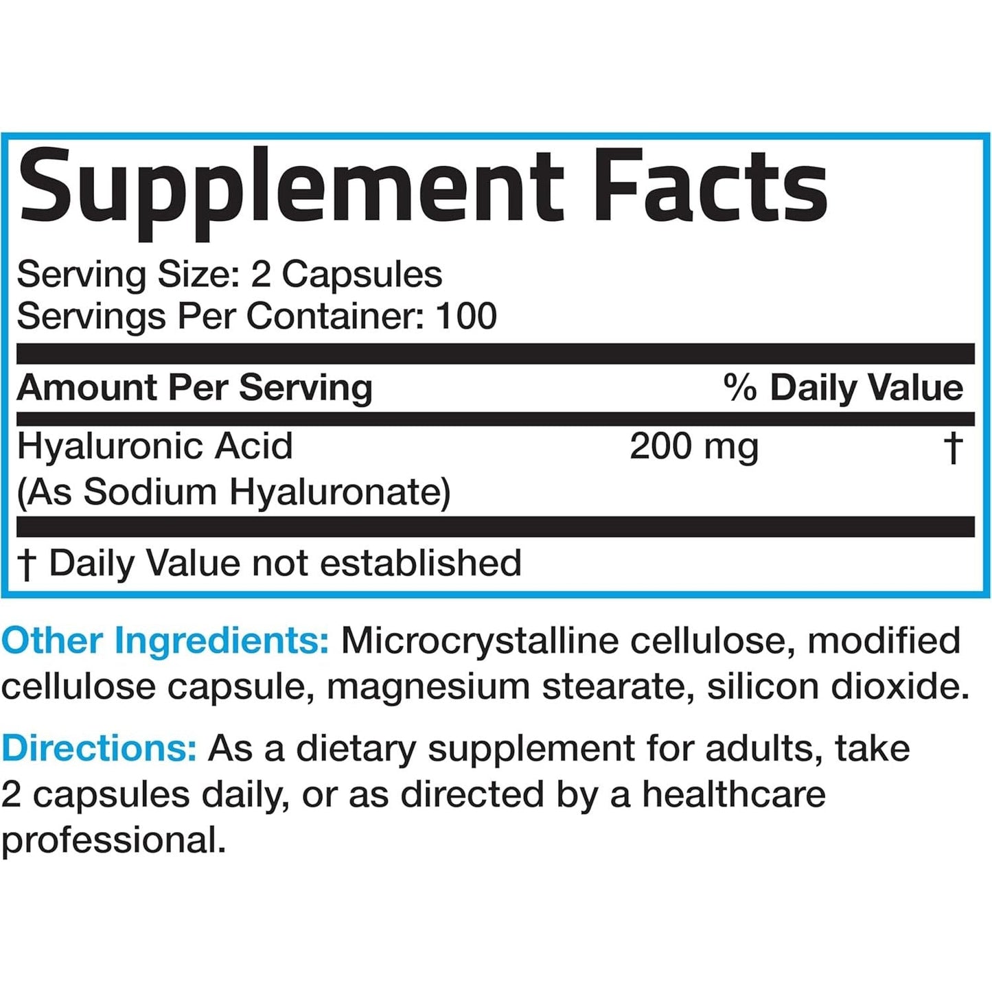 Joint Support Hyaluronic Acid 200mg Capsules