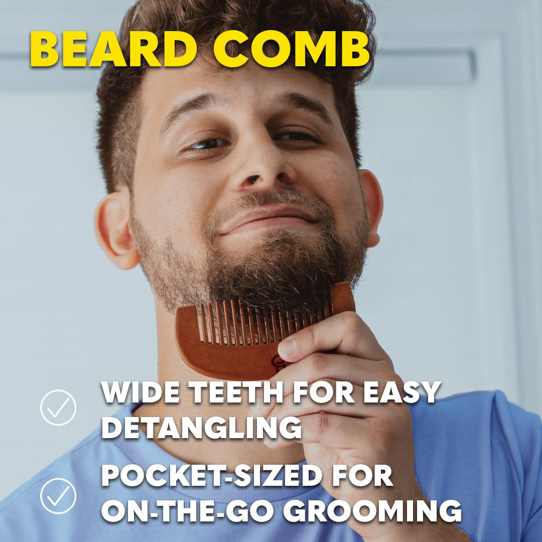 Natural Beard Care Kit - Beard Growth Set with Oil & Balm
