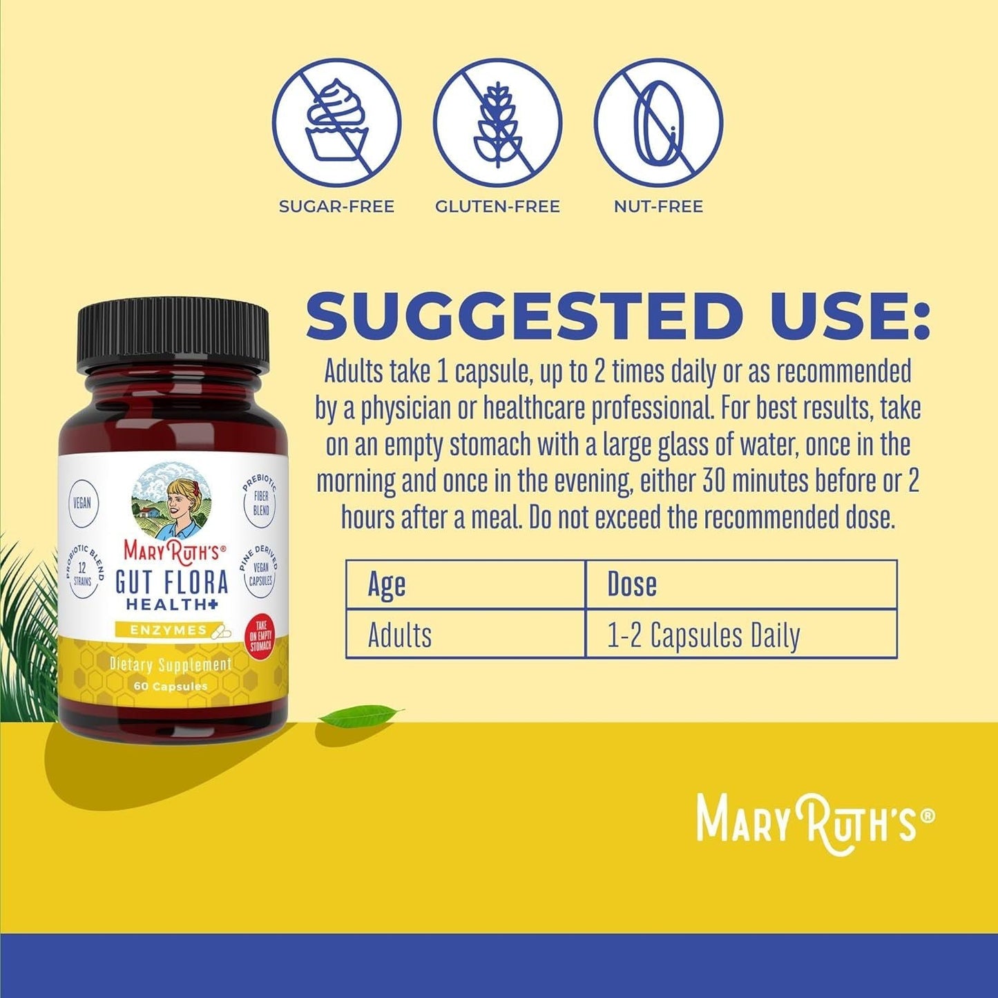 Natural Probiotic Digestive Supplement - 60 Capsules