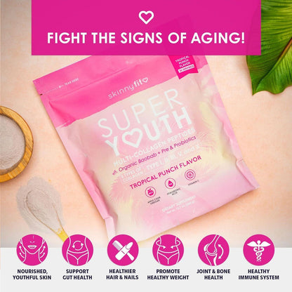 Natural Collagen Powder Supplement with Probiotics