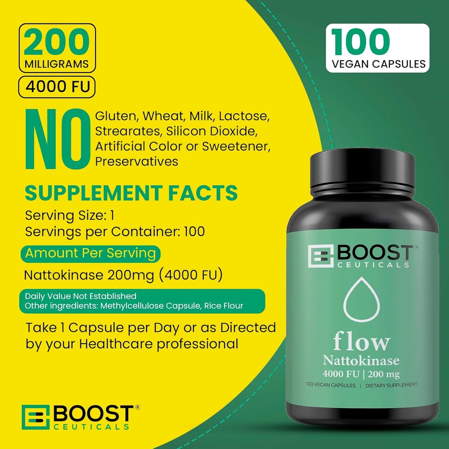 Natural Blood Flow Heart Health Supplement Capsules
