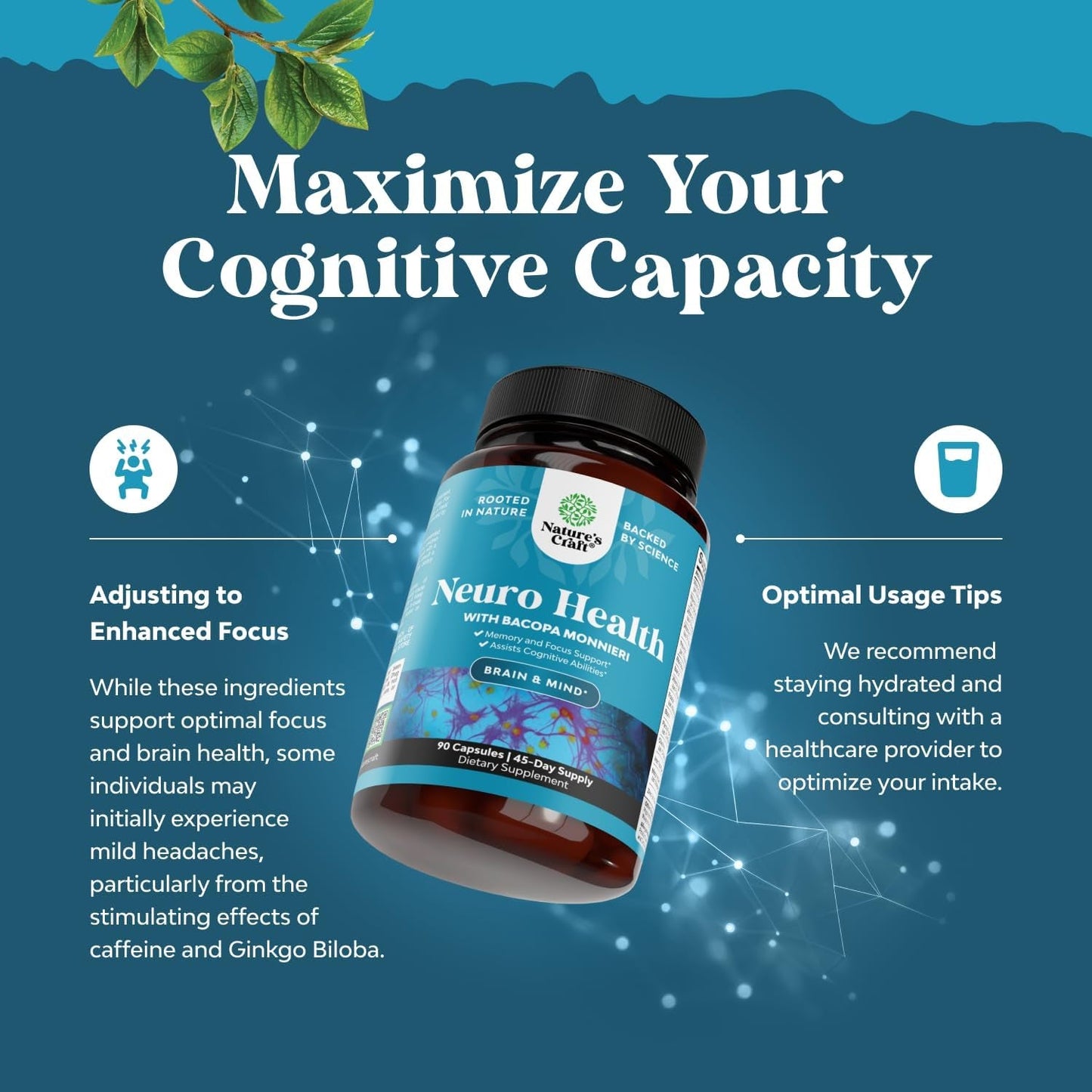 Brain Boost Supplement 90 Count - Mental Clarity & Focus