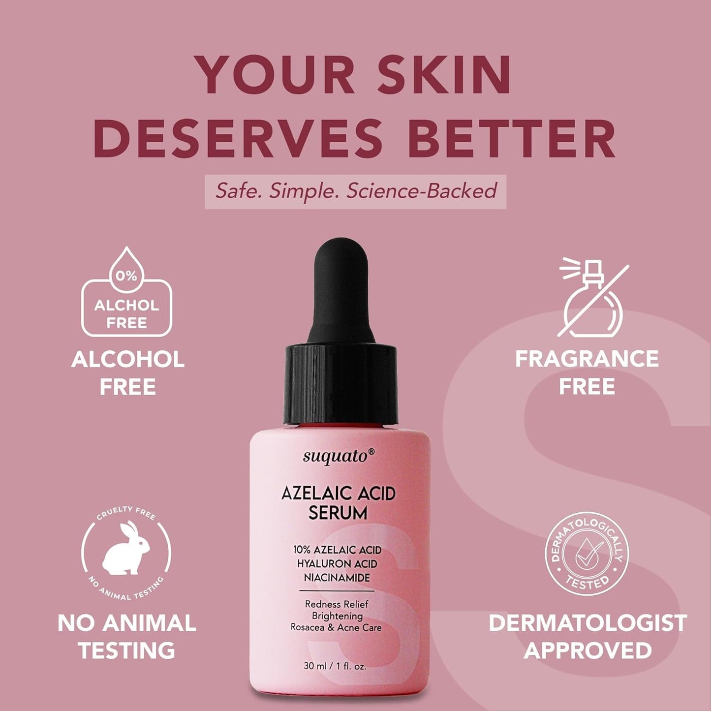 Gentle Azelaic Acid Face Serum for Soothing Red Skin