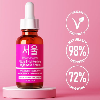 Natural Skin Brightening Serum with Kojic Acid