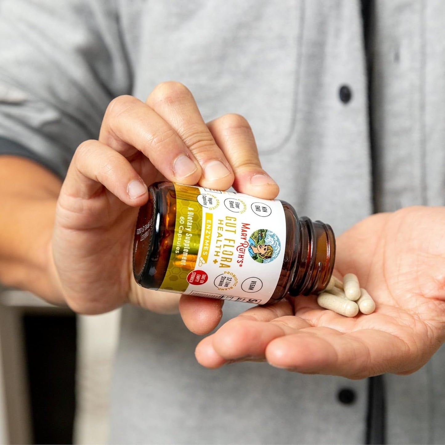 Natural Probiotic Digestive Supplement - 60 Capsules