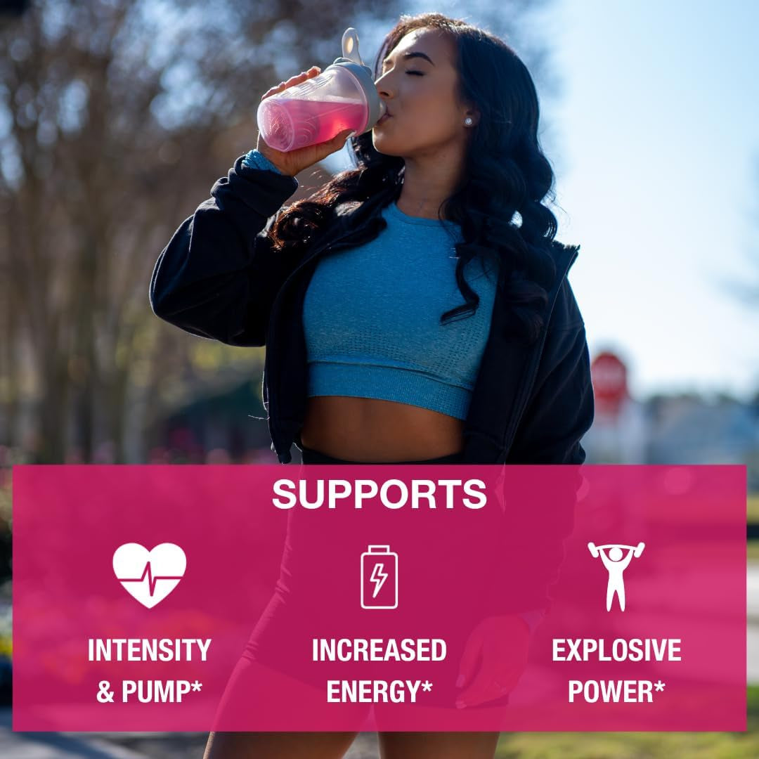 Natural Pre Workout Powder Wild Berry 180g Zero Sugar Booster