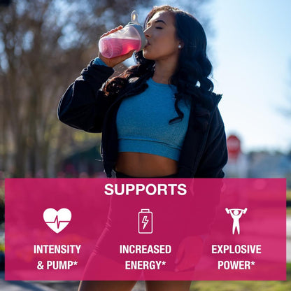 Natural Pre Workout Powder Wild Berry 180g Zero Sugar Booster