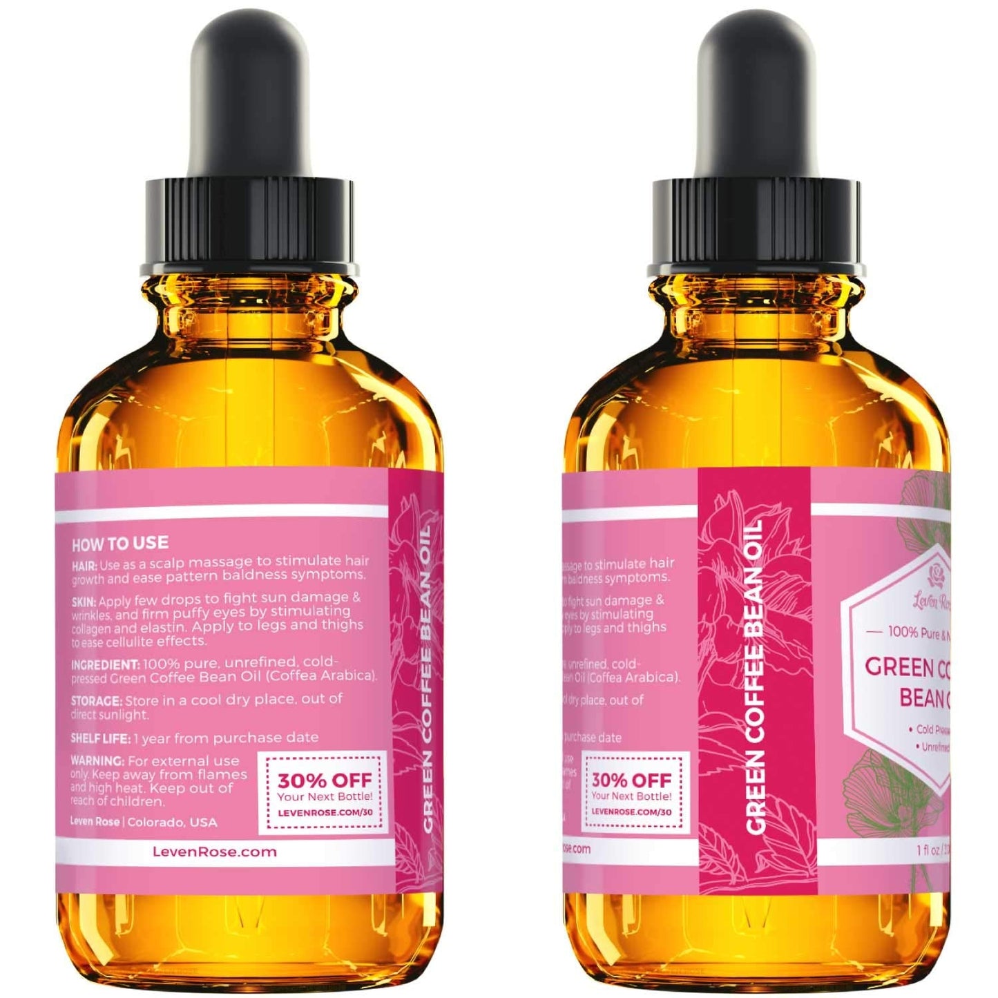 Natural Green Coffee Bean Oil 30ml - Nourishing Skin Care