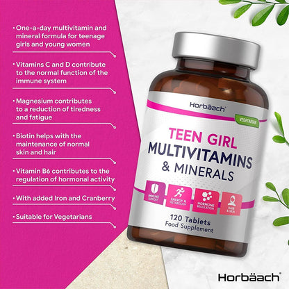 Essential Vitamins for Teen Girls - 120 Count
