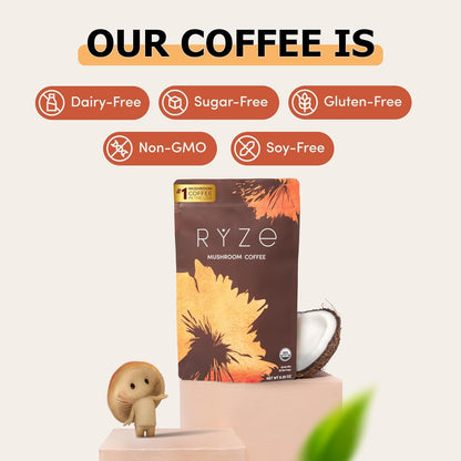 Natural Mushroom Coffee Blend for Energy and Focus