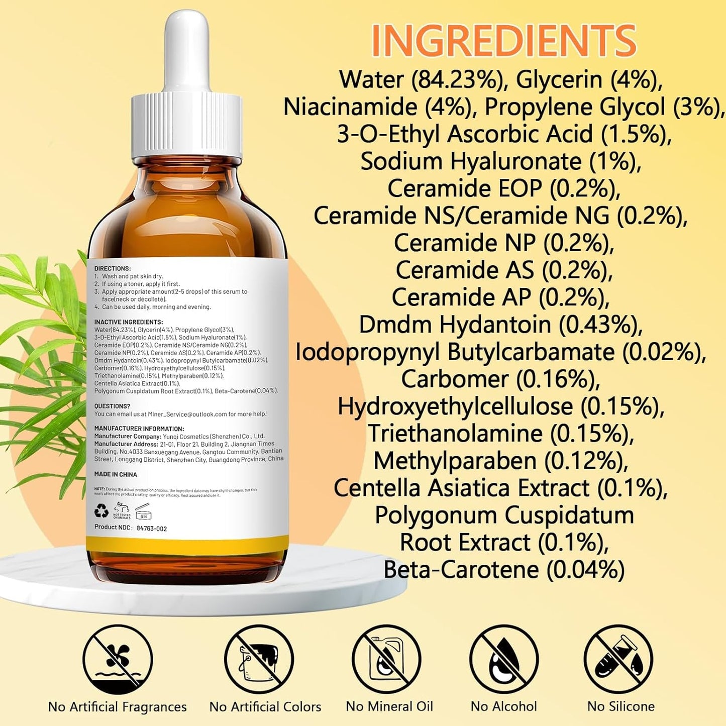Natural Face Serum 120ml - Anti Aging Moisturizer
