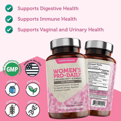 Premium Women's Daily Probiotic 10B CFU 60 Count