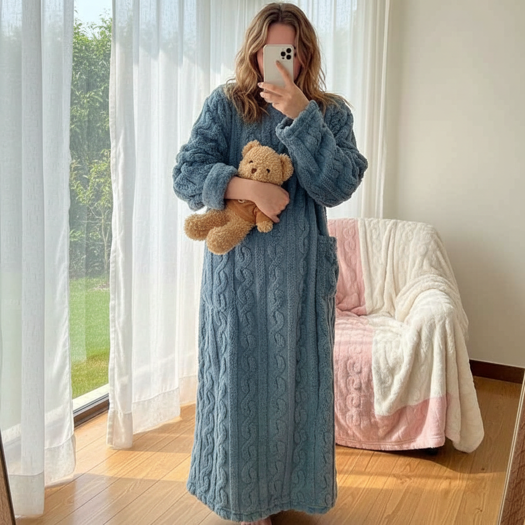 Ultra Soft Long Fleece Winter Nightgown