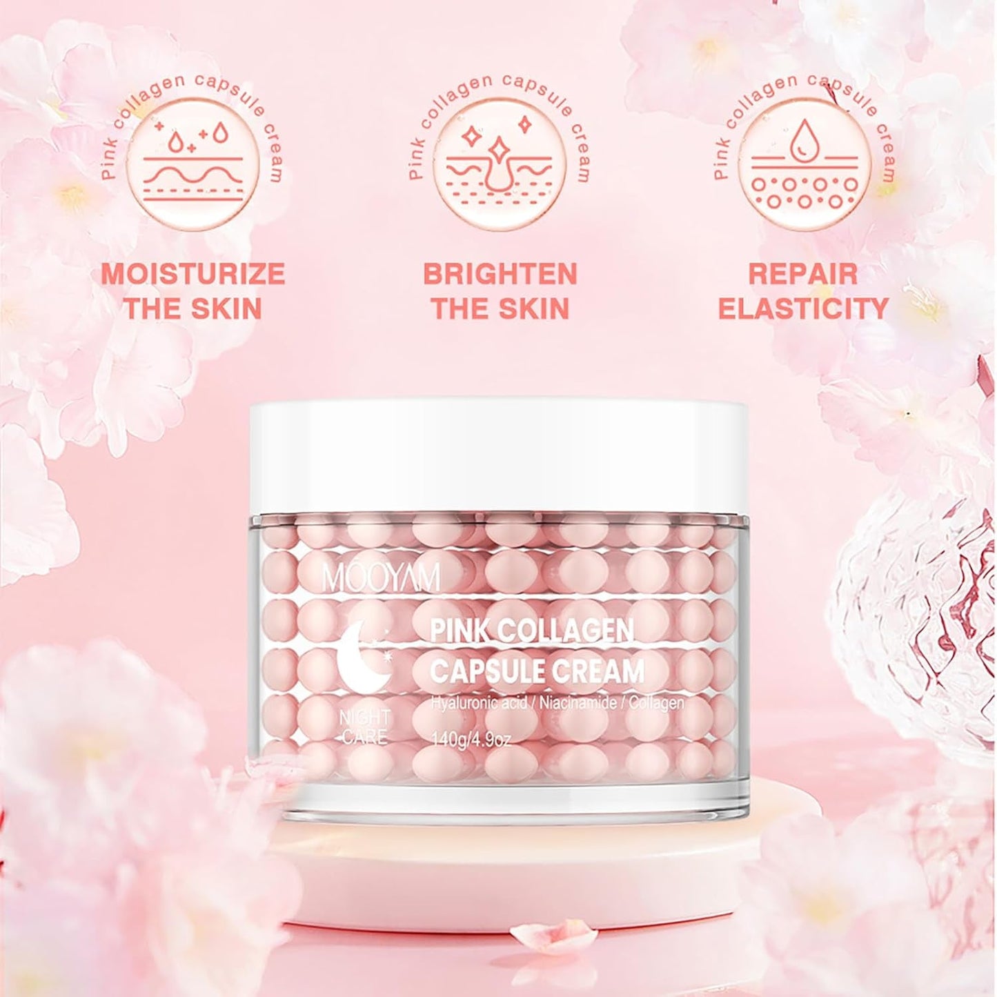 Moisturizing Pink Anti Aging Face Cream 140g