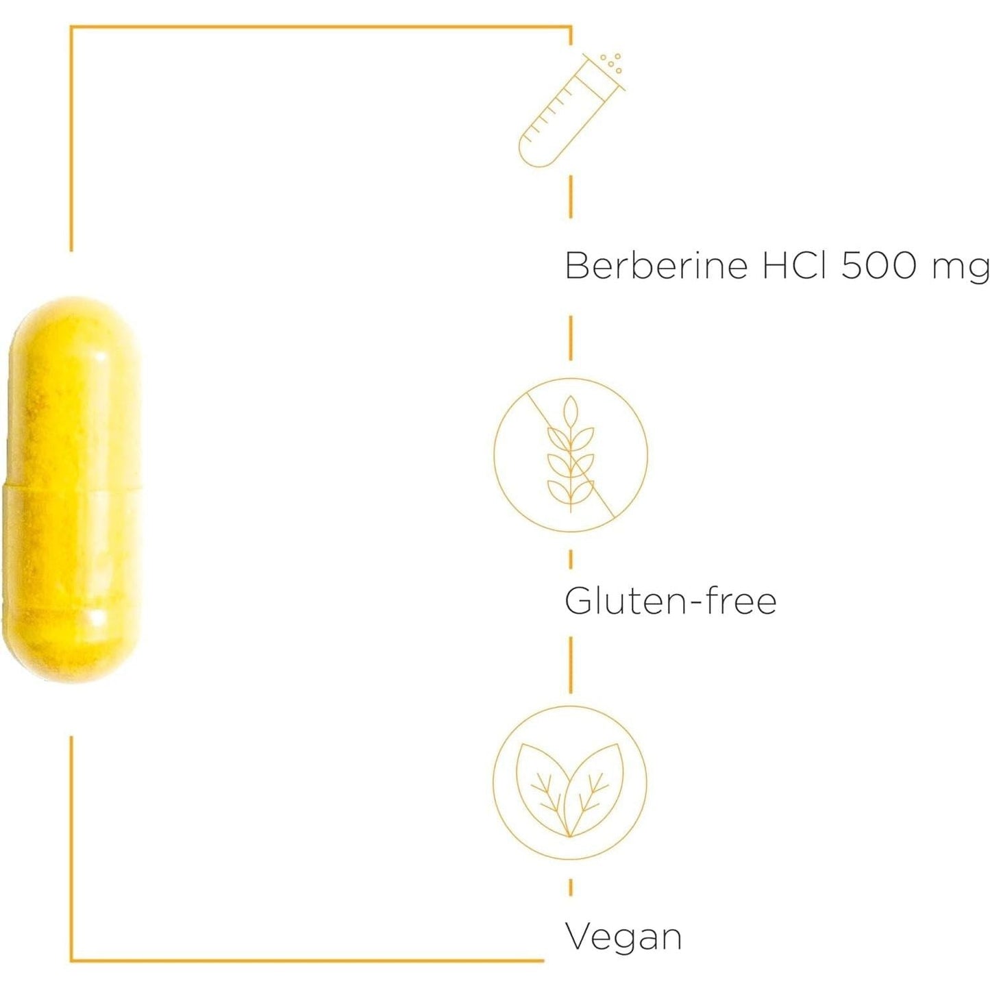 Natural Berberine Supplement 1000mg Daily Metabolic Aid