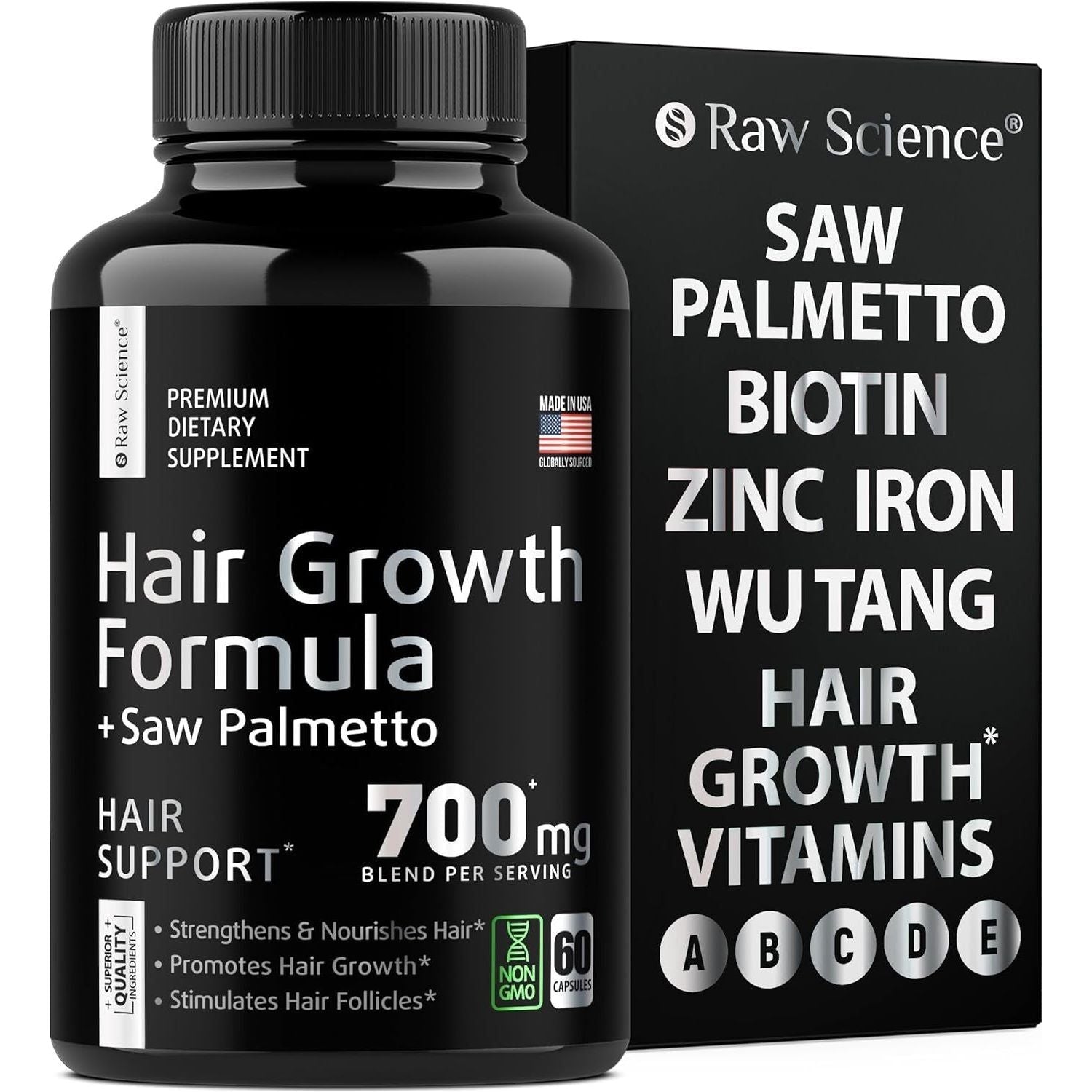 Natural Hair Growth Supplements - Biotin and Saw Palmetto Capsules - Mycosmeticslondon