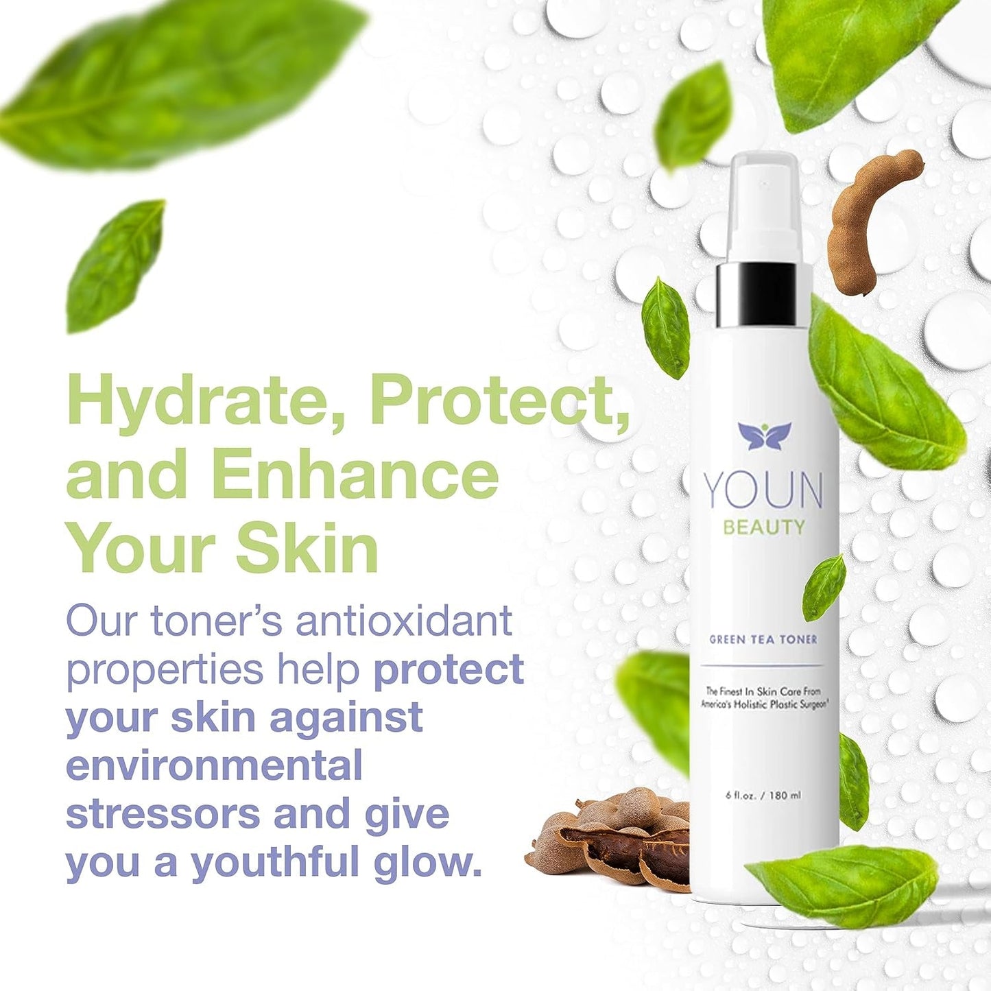 Natural Green Tea Face Toner - 180ml