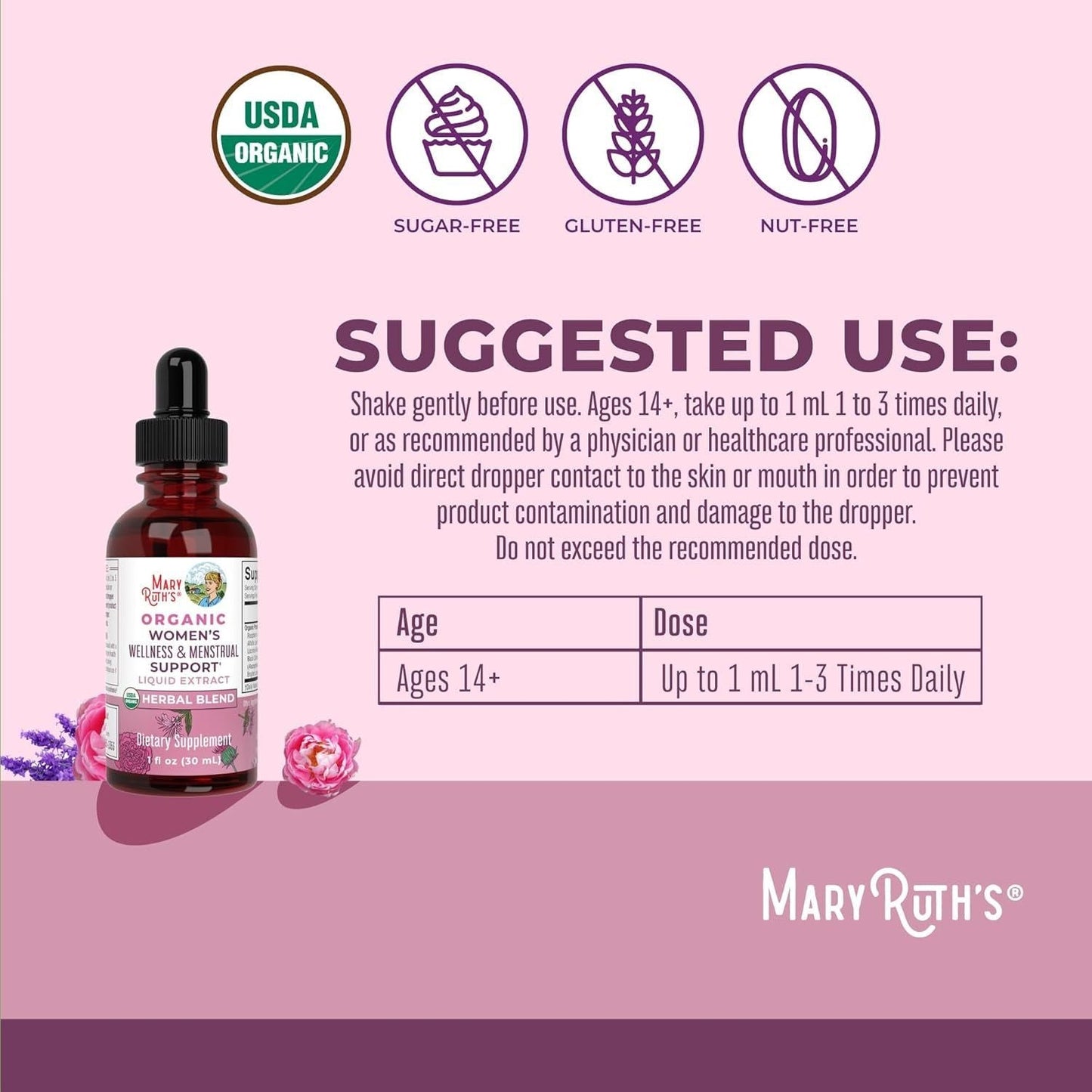 Natural Hormone Balance Herbal Liquid Supplement 30ml