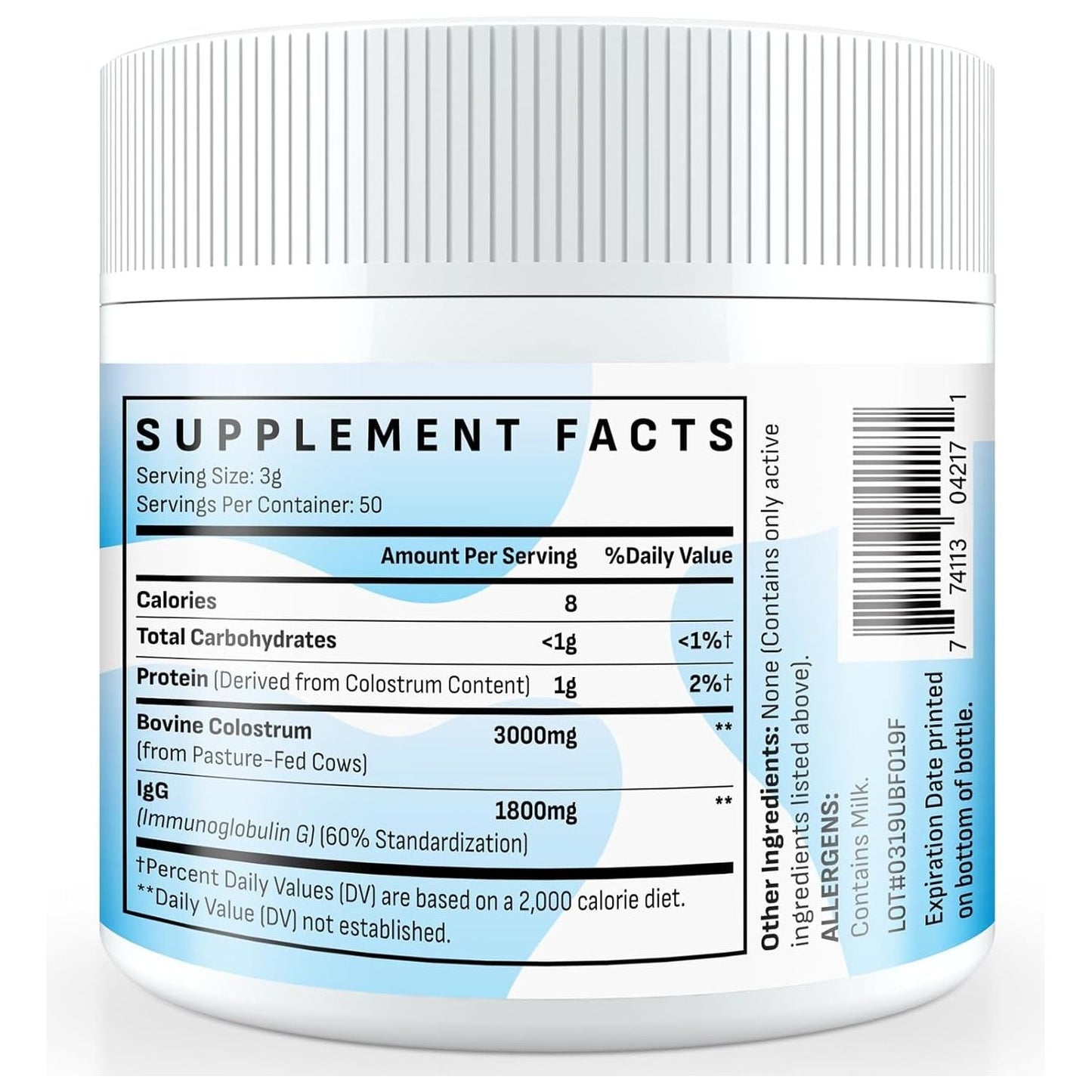 Natural Immune Boosting Colostrum Powder Supplement