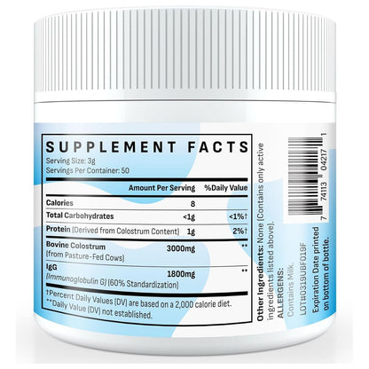 Natural Immune Boosting Colostrum Powder Supplement