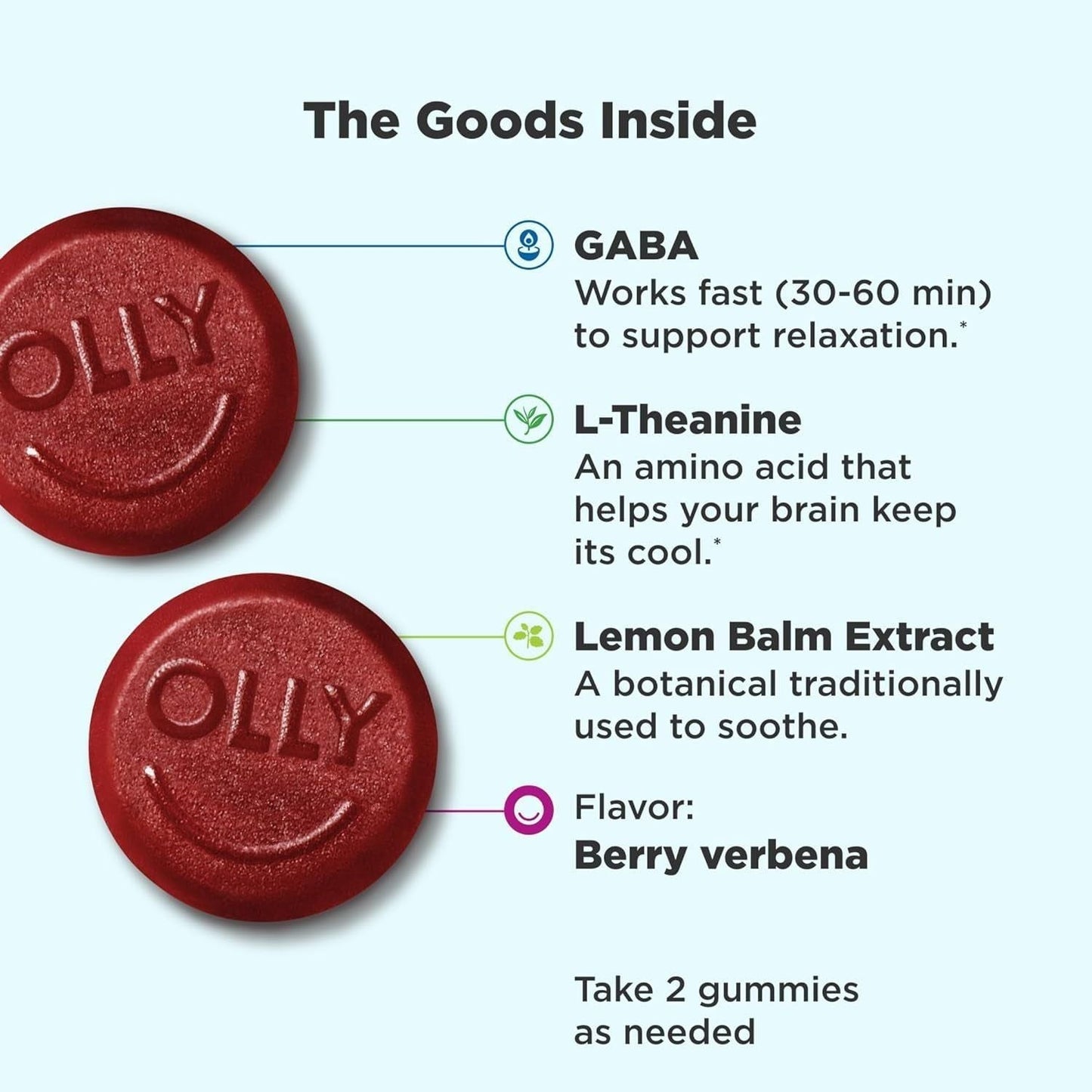 Calm Mind Gummies - 42 Count | Natural Stress Relief Supplements