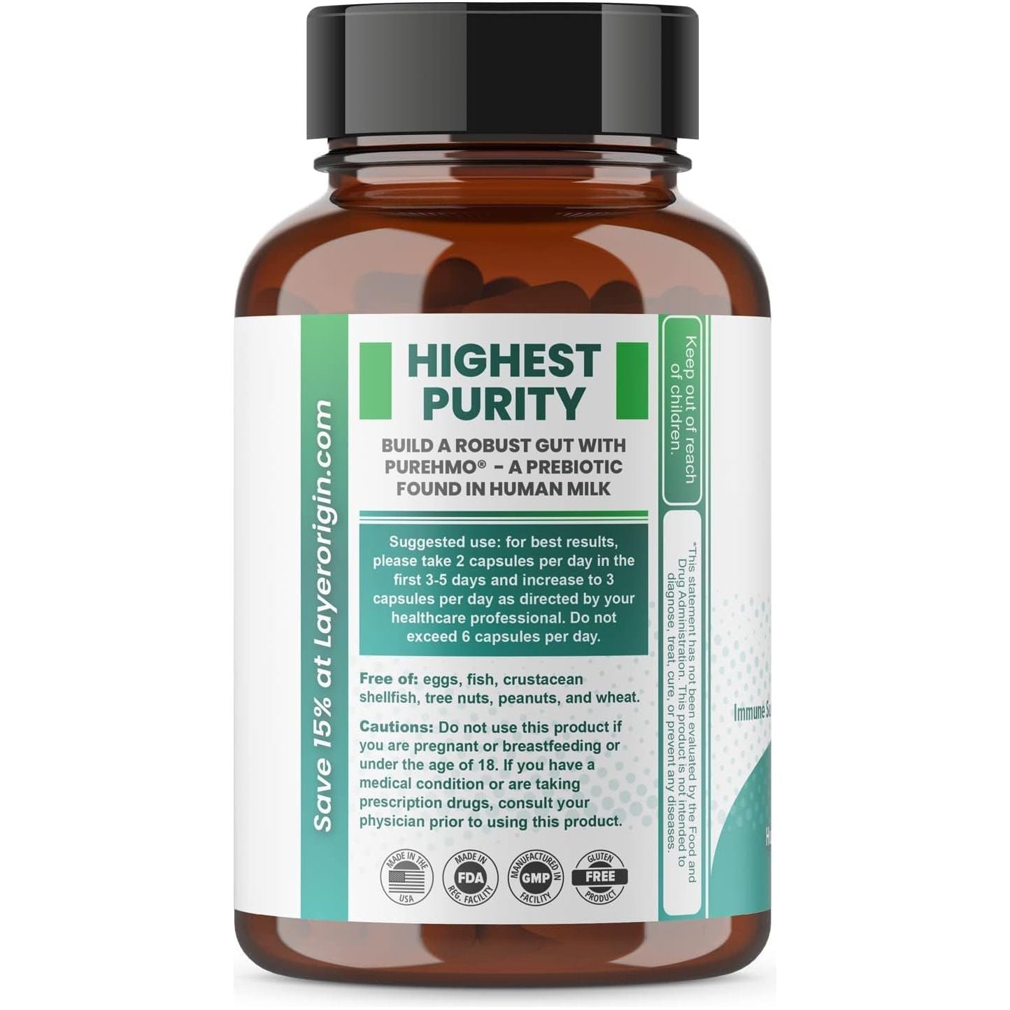 High Purity Prebiotic Supplement - 90 Capsules