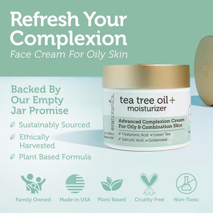 Natural Tea Tree Oil Face Cream - Acne Control Moisturizer