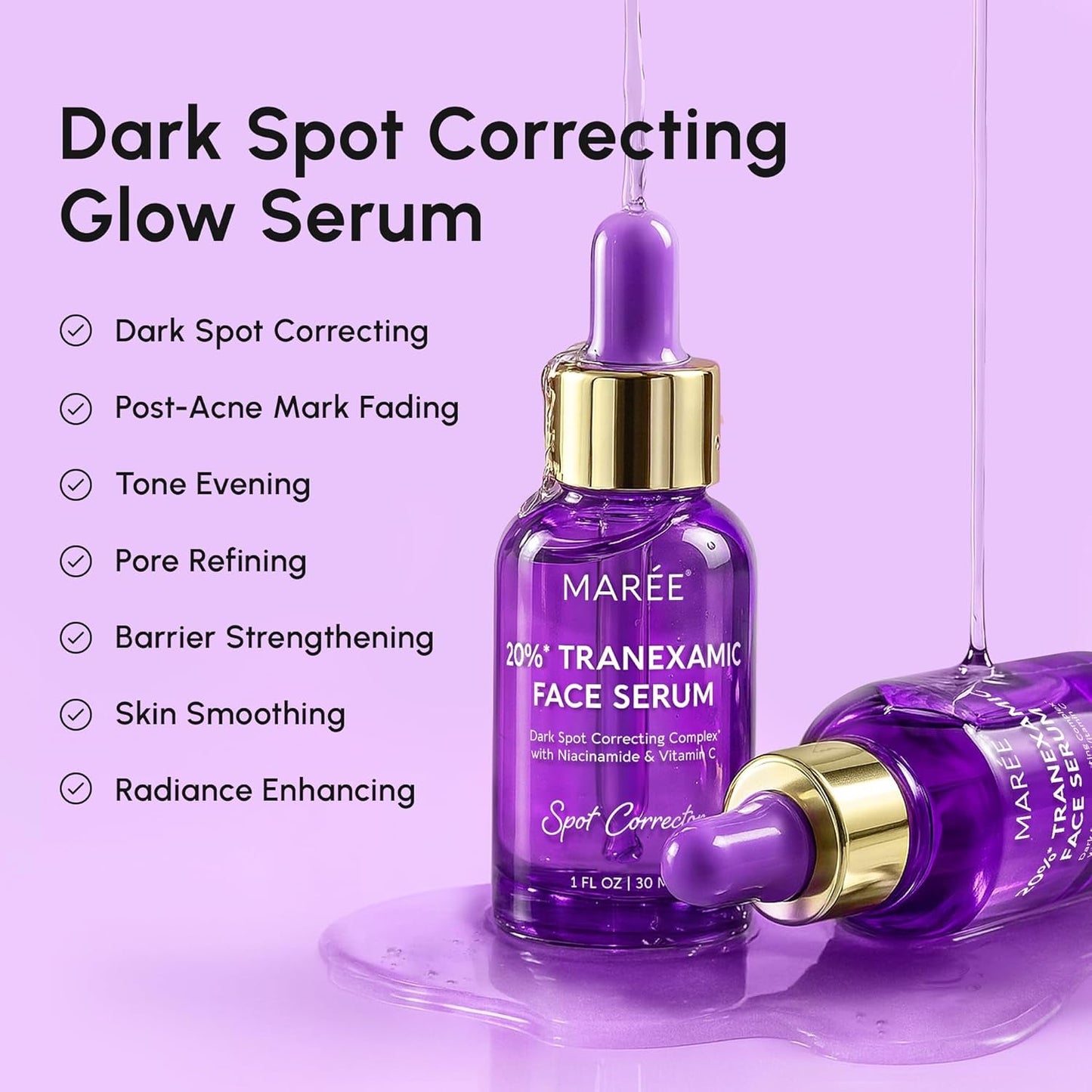 Glowing Skin Face Serum 30ml Evens Skin Tone