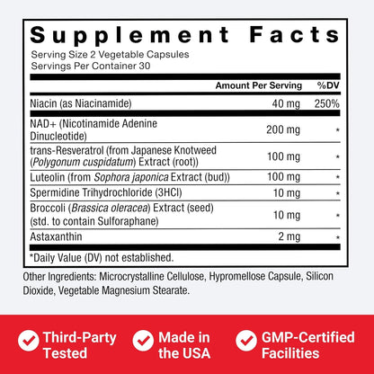 Anti Aging Energy Supplement Complex Capsules