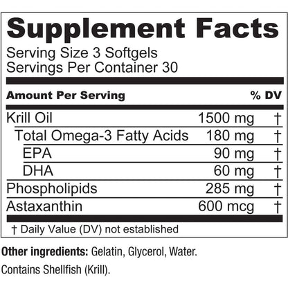 Premium Omega 3 Krill Oil Softgels
