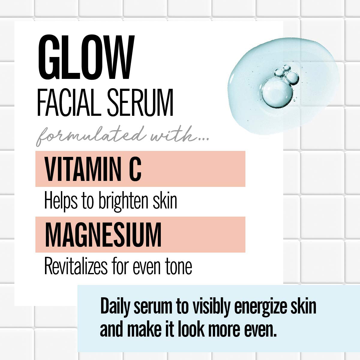Natural Glow Face Serum with Vitamin C & Magnesium