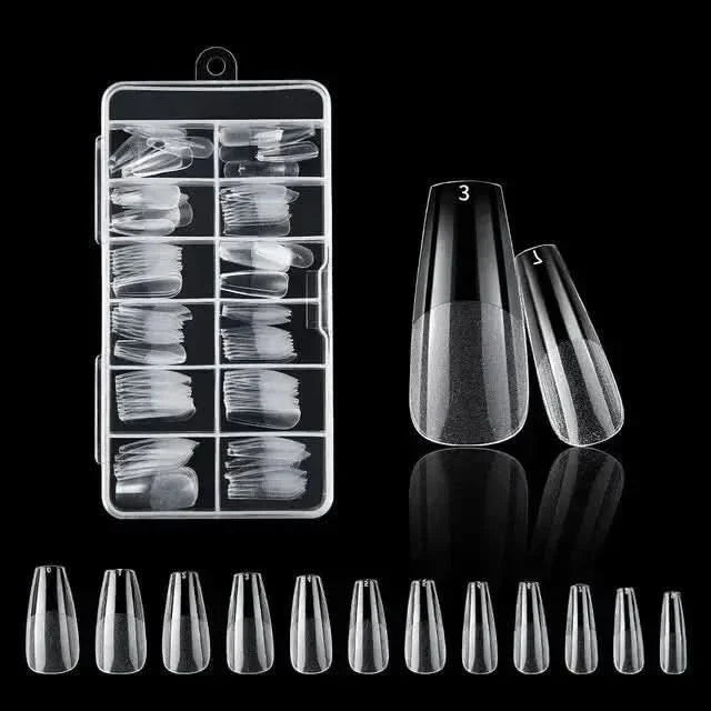 Easy Apply 120Pcs Gel Nail Coffin Shapes Kit