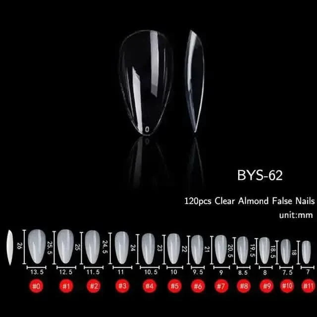 Easy Apply 120Pcs Gel Nail Coffin Shapes Kit