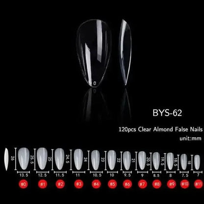 Easy Apply 120Pcs Gel Nail Coffin Shapes Kit