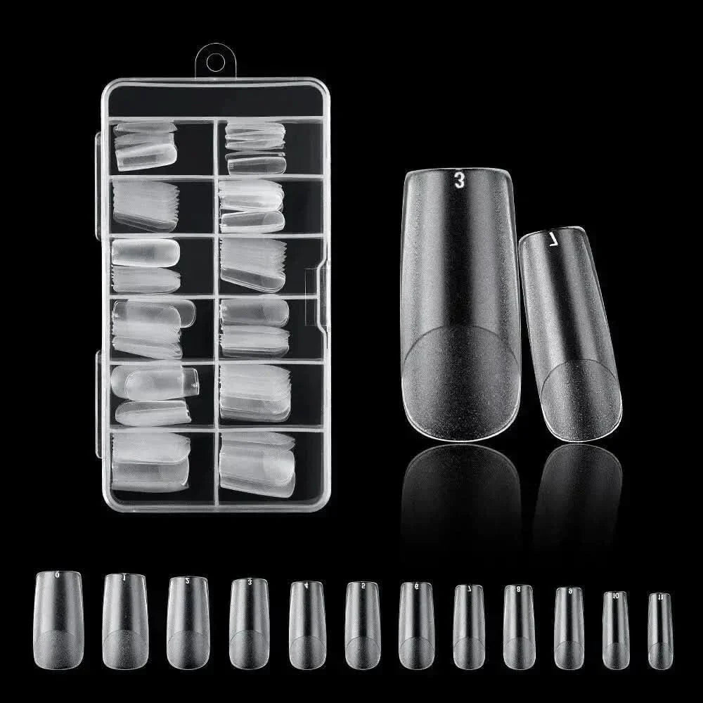 Easy Apply 120Pcs Gel Nail Coffin Shapes Kit