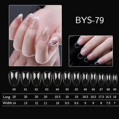 Easy Apply 120Pcs Gel Nail Coffin Shapes Kit