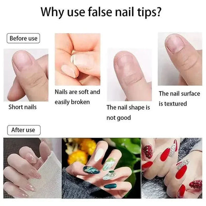 Easy Apply 120Pcs Gel Nail Coffin Shapes Kit