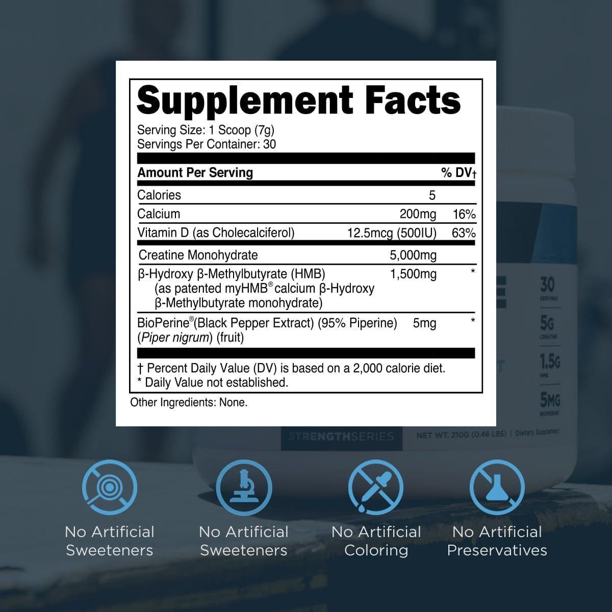 Pure Creatine HMB Muscle Supplement 210g