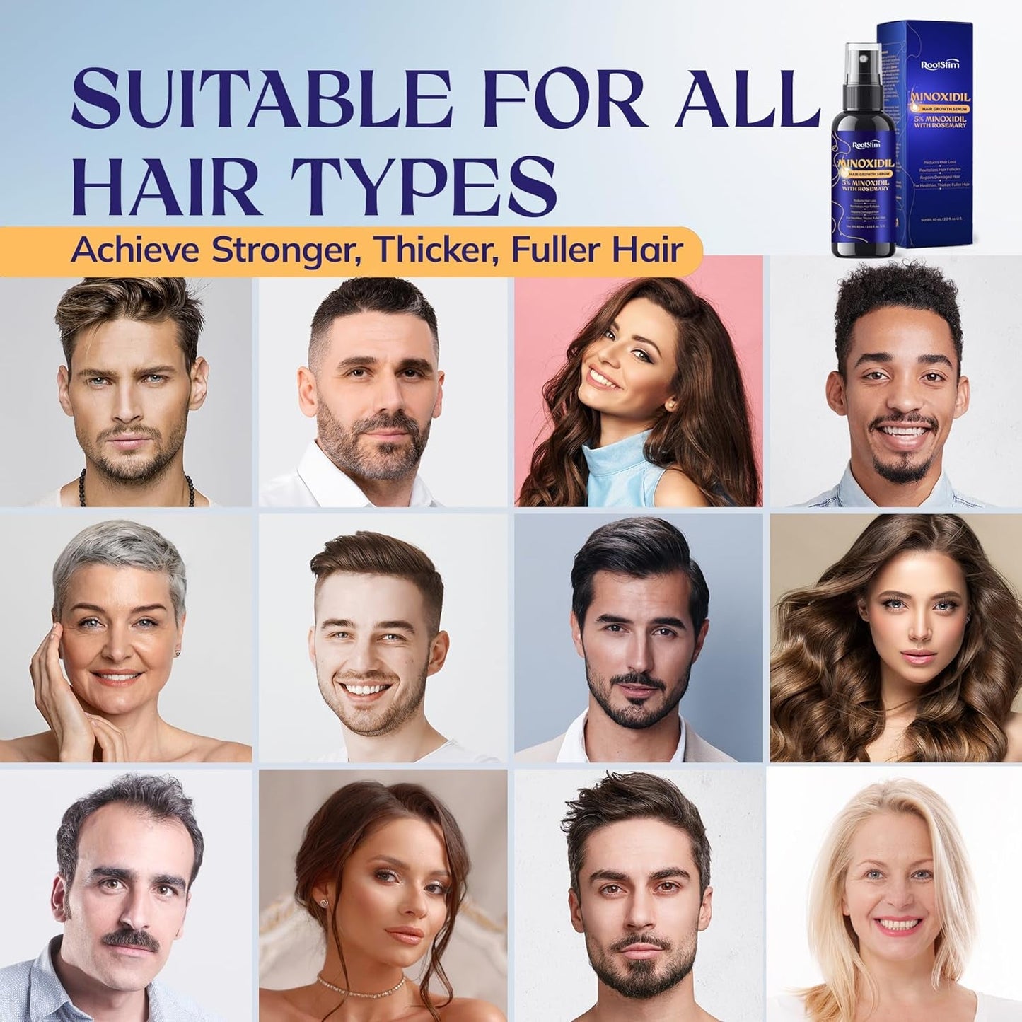 Strong Hair Regrowth Serum for Men and Women