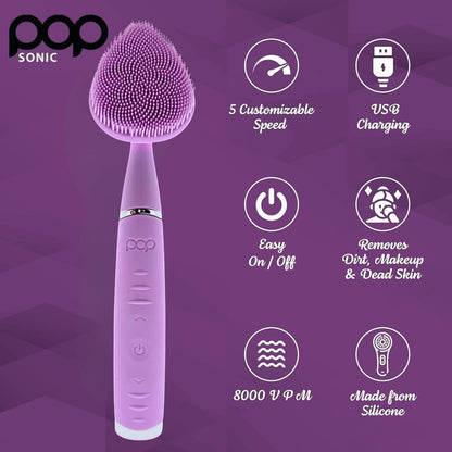 Gentle Sonic Face Cleanser with Soft Silicone Brush