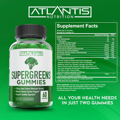 Delicious Greens Vitamin Gummies - 60 Count