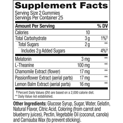 Calming Sleep Gummies with Melatonin and Herbs