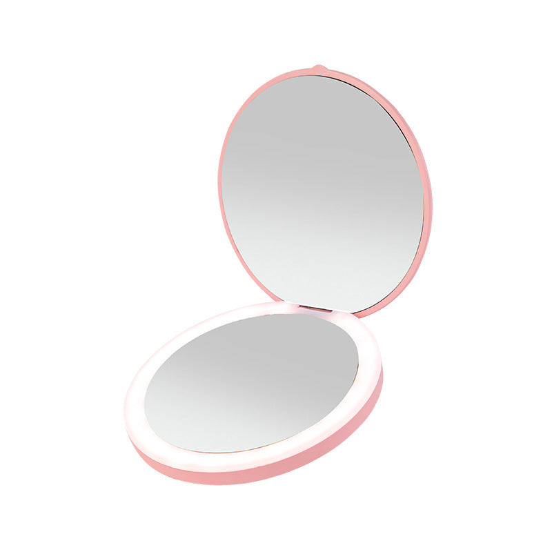 Compact Rechargeable LED Travel Makeup Mirror