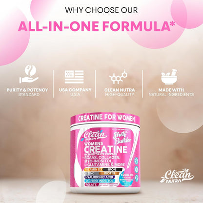Premium Women's Creatine Supplement with Collagen & Vitamins
