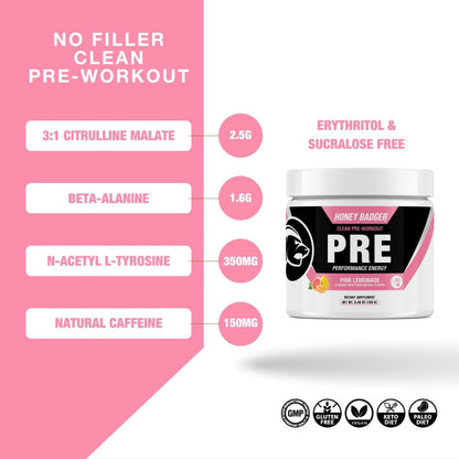 Natural Pink Lemonade Pre Workout Booster