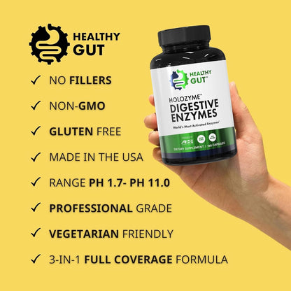 Natural Digestive Enzyme Supplement - 180 Capsules
