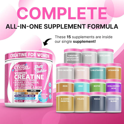 Premium Women's Creatine Supplement with Collagen & Vitamins