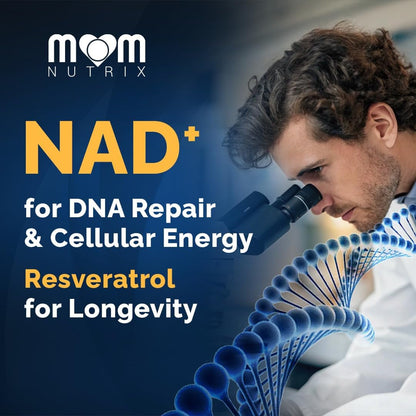 Anti Aging NAD+ Supplement with Resveratrol Capsules
