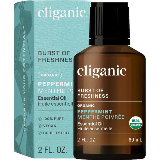 Natural Peppermint Oil 60ml - Pure Aromatherapy Essential Oil - Mycosmeticslondon